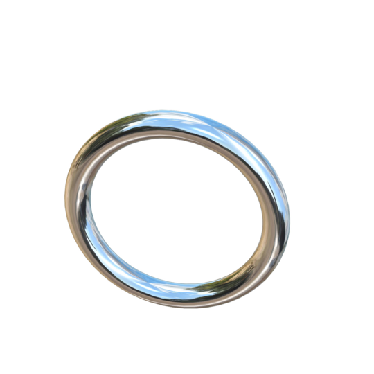 Titanium Sail Ring 3/16 X 1-1/4 inch I.D. X 1-5/8 inch O.D., machined with polished finish